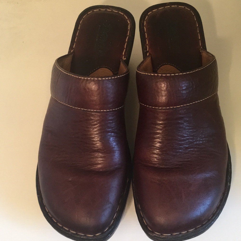 Brown Born clogs